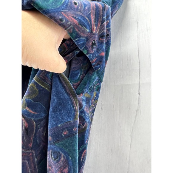 Nobrand Vintage 60's - 70's Matching Velvet Floral Skirt and Vest Set - Picture 10 of 10